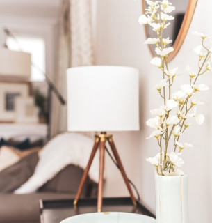 Lamp on living